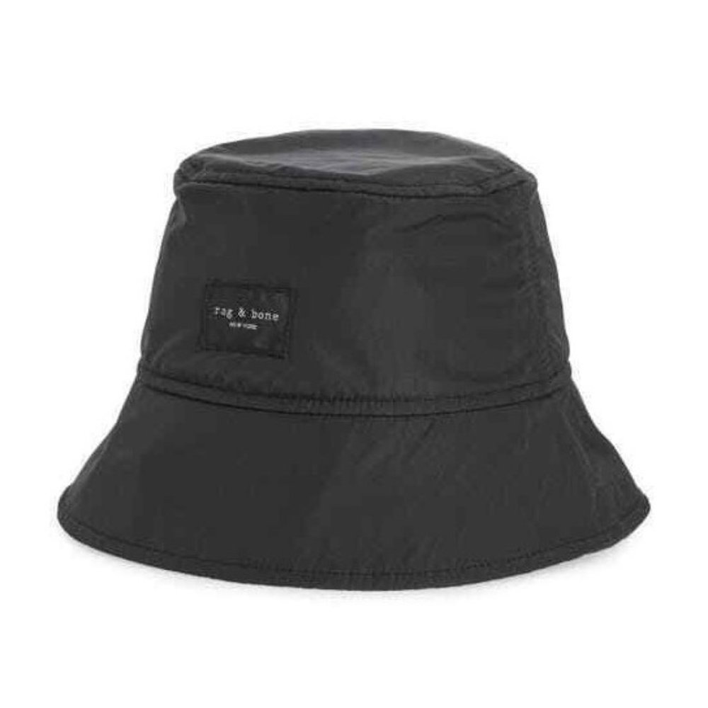 Rag & Bone Black Addison Bucket Hat sz S/M Women's Summer Lightweight Breathable - Picture 2 of 10